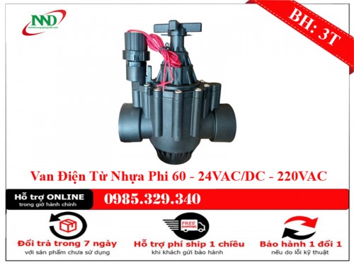 Van Điện Từ Nhựa Ren Trong 60 DN50