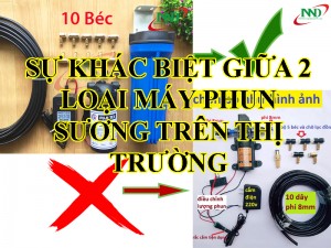 SỰ KHÁC BIỆT GIỮA MÁY PHUN SƯƠNG LÀM MÁT VÀ PHUN SƯƠNG TƯỚI